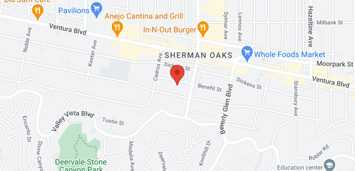 map of 14530 Benefit Sherman Oaks, CA 91403